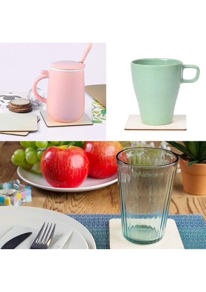 Bitmemiş Ahşap Parçalar 50 Adet 4 Inç Kare Boş Ahşap Doğal Dilimler Dıy El Sanatları Boyama Boyama Için Kesikler (Yurt Dışından) fırsatları