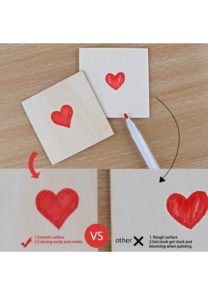 Bitmemiş Ahşap Parçalar 50 Adet 4 Inç Kare Boş Ahşap Doğal Dilimler Dıy El Sanatları Boyama Boyama Için Kesikler (Yurt Dışından) indirimleri