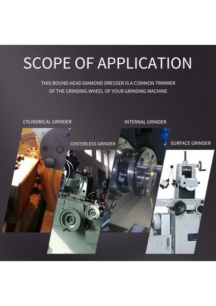 Taşlama Tekerleği Için 0,43" Çap 1,25 Ct Konik Uçlu Elmas Düzeltici (Yurt Dışından) fırsatları