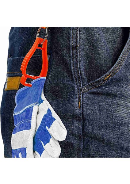 12 Adet Eldiven Klipleri Iş Eldiveni Tutucular Eldiven Kemer Klipsi Metal Karabinalar ile Inşaat Işçisi Için Koruyucu Emek (Yurt Dışından)