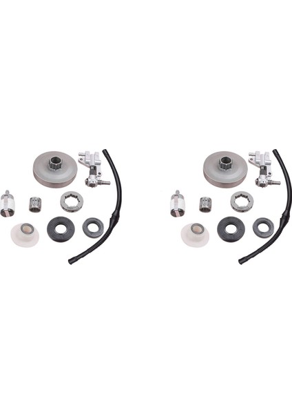 2x Debriyaj Dişli Jant Davul Yağ Pompası Sonsuz Dişli Çin 4500 5200 5800 45CC 5 Yağ Keçesi Yakit Filtresi Hattı Testere Parçası (Yurt Dışından)