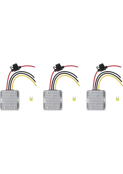 3x Dc 36V/48V 12V 20A Dönüştürücü Gerilim Dc Regülatör Redüktör Buck Trafo Dönüştürücü Güç Sigortalı (Yurt Dışından)