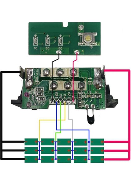 20V DCB201 18V Lityum Pil Için Li-Ion Pil Bms Pcb Şarj Koruma Devre Kartı (Yurt Dışından)