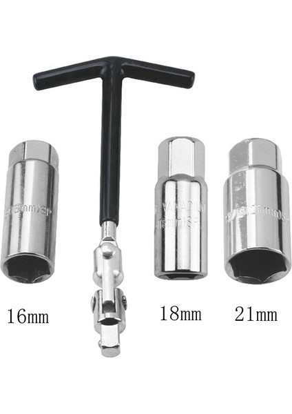 Araba Motosiklet Tamir Aracı Kiti Buji Temizleme Aracı Lokma Anahtar 16MM /18MM/21MMT-KOLU Anahtarı (Yurt Dışından) indirimleri