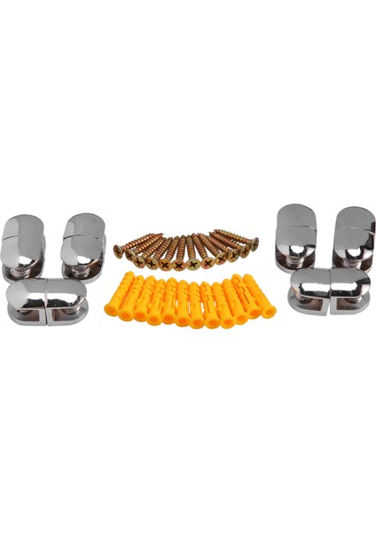 12 Adet Cam Parantez Ayarlanabilir Çinko Alaşımlı Cam Klip Raf Kelepçesi Tutucu Düz Arka Montaj Tutucu Merdiven Küpeşte (Yurt Dışından)