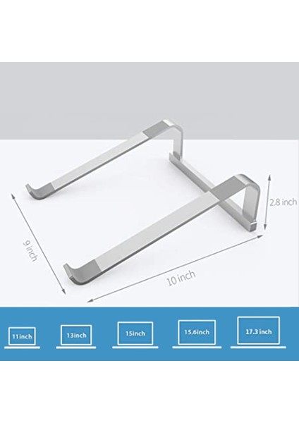 Masaüstü Dizüstü Bilgisayar Standı Sabit Stand Ergonomik Alüminyum Bilgisayar Yükseltici Dizüstü Soğutma Standı (Gümüş) (Yurt Dışından) fiyatları
