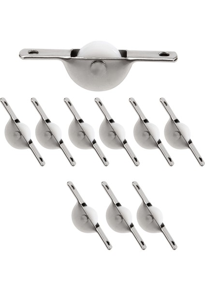 10 Adet Kapı Pencere Dolap Çekmece Kutusu Tek Naylon Sürgülü Makaralı Kasnak Tekerleği (Yurt Dışından) fiyatları