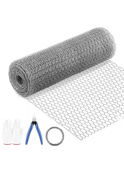 Tavuk Teli 16.9 Inç x 49.2 Feet Altıgen Galvanizli Örgü Kümes Hayvanları Tel Örgü Bahçe Çit Bariyeri Pet Eskrim Için (Yurt Dışından)