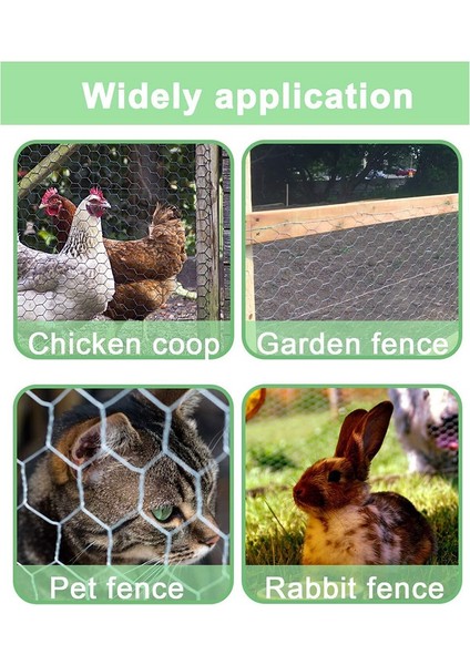 Tavuk Teli 16.9 Inç x 49.2 Feet Altıgen Galvanizli Örgü Kümes Hayvanları Tel Örgü Bahçe Çit Bariyeri Pet Eskrim Için (Yurt Dışından) indirimleri