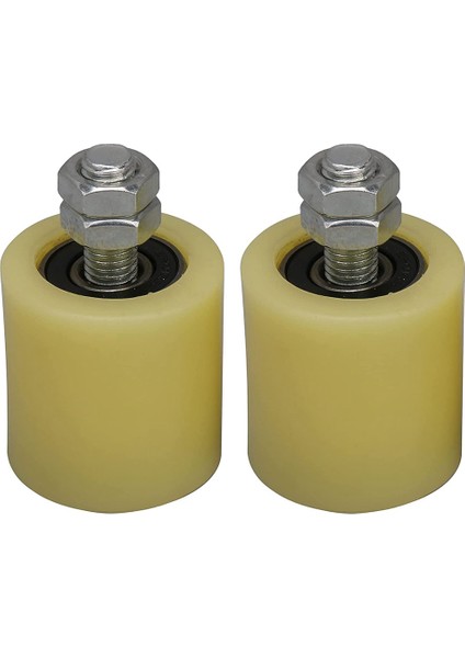 2 Adet 48X50MM Sarı Gümüş Naylon Çelik Düz Makaralı Rulman Kılavuz Tekerlek 6201 M12 Vida Elektrikli Kapı Sürgülü Kapı (Yurt Dışından)