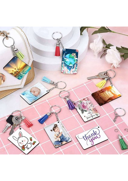 Süblimasyon Anahtarlık Boşlukları Toplu, 150 Süblimasyon Anahtarlık Boşlukları Seti Püsküllü, Anahtarlık Dairesi, Anahtarlık (Yurt Dışından) modelleri