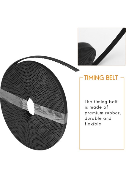 5MX6MM Gt2 Triger Kayışı +8 Adet 20 Diş 5mm Iç Çaplı Kasnak +8 Adet Avara + 8 Adet Gergi Yayı Burulma (Yurt Dışından)