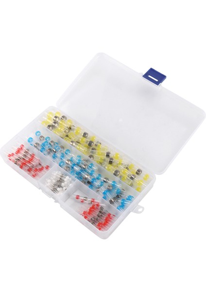 Lehimli Kendinden Lehim Isıyla Daralan Butt Konnektörleri, Su Geçirmez Lehim Teli Konnektörleri, Tüm Elektrikli Lehim Teli Ekleme ve Onarımı Için Lehim Kollu (130 Adet) (Yurt Dışından)