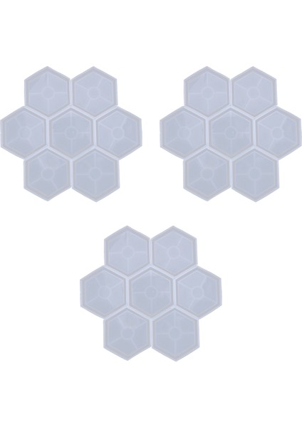 24 Paket Altıgen Silikon Altlık Silikon Reçine Kalıp, Reçine, Beton, Çimento ile Döküm Için Epoksi (Yurt Dışından)