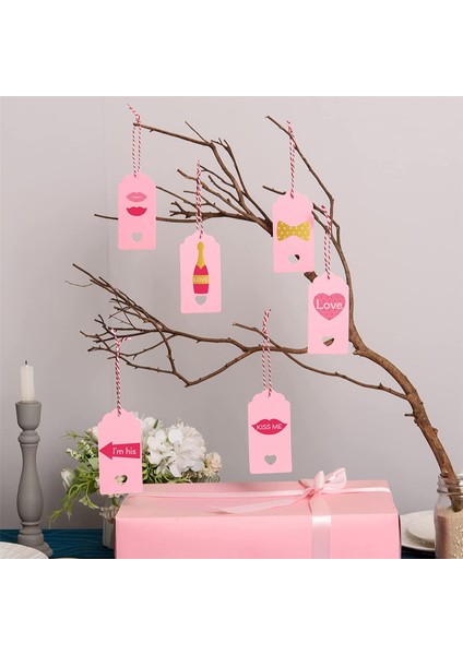 360 Adet Sevgililer Günü Hediye Etiketleri Pembe Kraft Kağıt Hediye Etiketleri Asılı Hediye Etiketi Etiketleri Pembe Adı Etiketleri, 2 x 4 Inç (Yurt Dışından) fırsatları