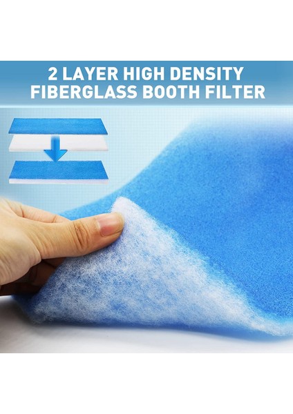 Airbrush Hobi Airbrush Püskürtme Kabini Filtre Seti, Fiberglas Kabin Master Için Uyumlu Filtreyi Değiştirin, Paasche 6 Adet (Yurt Dışından)