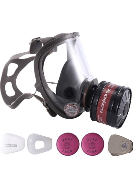 2x Tam Maske Maskeleri Nükleer ve Kimyasal, 40MM Aktif Karbon Filtreli, Gazlar Için Yeniden Kullanılabilir Solunum Maskesi (Yurt Dışından) fırsatları
