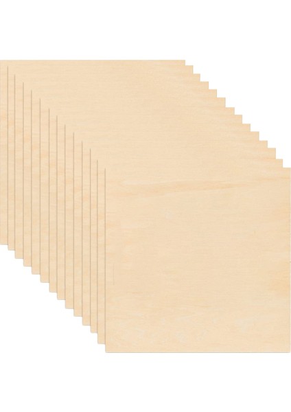 50 Paket 4 x 4 Inç Bitmemiş Balsawood Levhalar, 1/16 Inç Ince Ahşap Levhalar El Sanatları Için Ahşap Tahta Kontrplak (Yurt Dışından)