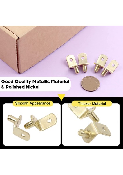 Raf Pimleri,6mm Altın Destek Çivisi,delikli,kaplama Çelik Çerçeve Braket Pimleri, Dolaplar Için Braket Delikleri (Yurt Dışından) fırsatları