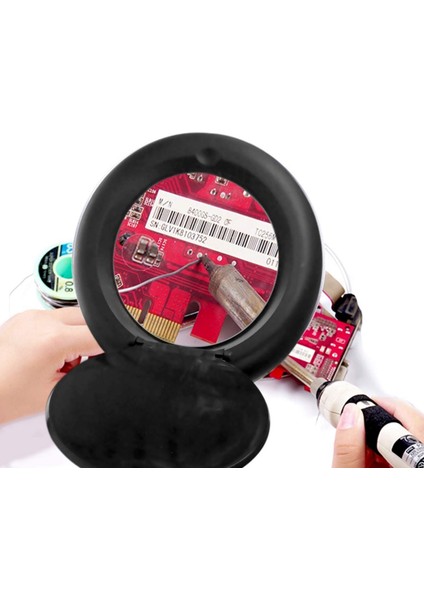 LED Büyüteç Lamba 5x 10X Işıklı Büyüteç Masa ve Masa Lambası Zemin Standı Okuma, Tamir Için Ayarlanabilir Büyüteç Büyüteç (Siyah) Abd Plug (Yurt Dışından) indirimleri