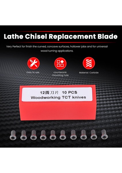 Ci3 Yuvarlak 12X2.5MM Karbür Uçlar Kesiciler Bıçaklar Yedek Bıçak Dıy Torna Ahşap Torna Sonlandırıcı Aracı Için Fit 10 Adet (Yurt Dışından)