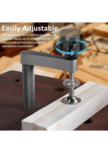 2 Adet Tezgah Köpek Kelepçesi Paslanmaz Çelik Köpek Delik Kelepçesi Ayarlanabilir Tezgah Masaüstü Klip Ağaç Işleme Için (20MM/0.79 Inç) (Yurt Dışından)