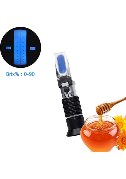 Taşınabilir Brix Refraktometre 0-90% El Şeker Içeriği Ölçer Meyve Çorbası Test Cihazı Ölçüm Aleti (Yurt Dışından)