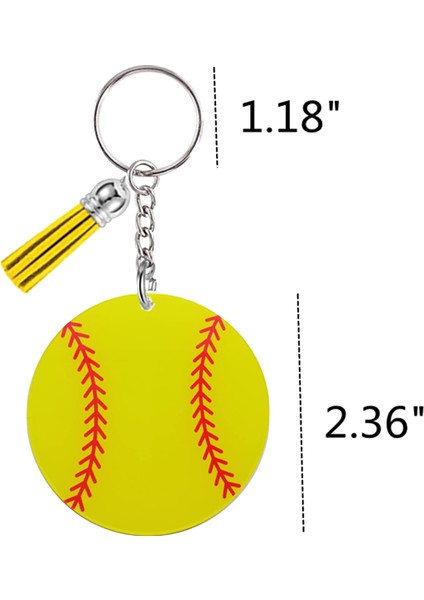 12 Adet Softbol Akrilik Anahtarlıklar ve Sporcular Için 12 Adet Softbol Bilezikler Takım Okulu Hatıra Partisi, Beyzbol Hediyesi (Yurt Dışından)