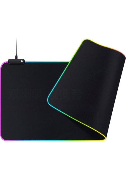Oyun Mouse Pad'i, 31,5 x 11,8 Inç Rgb Fare Altlığı, Kauçuk Olmayan Tabanlı Bilgisayar Klavye Fare Altlığı Aydınlık Fare Altlığı (Yurt Dışından)