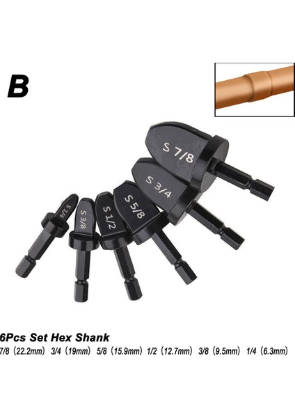 6 Parça Altıgen Saplı Boru Genişletici Rayba Klima Bakır Boru Ağız Açma Genişletici (Yurt Dışından) indirimleri