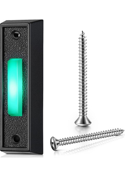 LED Işık ile 1 Adet Kablolu Kapı Zili Düğmesi, Kapı Zili Halka Düğmesinin Değiştirilmesi, Duvara Monte Kapı Açıcı Anahtarı (Yurt Dışından)