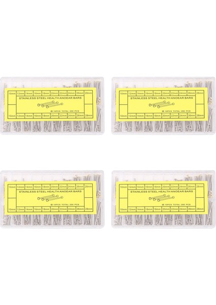 4 Kutu Saat Tamir Alet Takımı Saat Kayışı Vidaları Çeşitler Tüp Sürtünme Pimi Klipsler Sapanlar Bilezik Perçin Uçları 10-28MM (Yurt Dışından)
