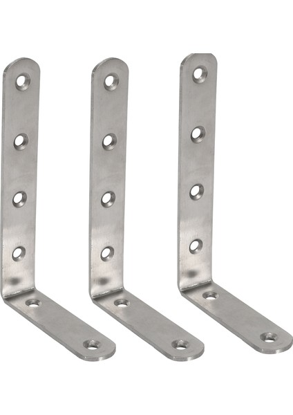 3x 125X75MM L Şekli Paslanmaz Çelik Raf Köşe Desteği Köşebent (Yurt Dışından)
