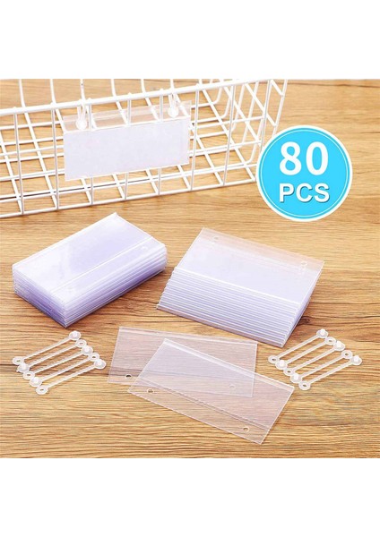 160 Adet Plastik Sepet Etiket Sahipleri Etiketi Bilet Askı Klipleri Düğme Tasarım Kilit Kapatma Pazar Bakkal Için (Yurt Dışından) fırsatları