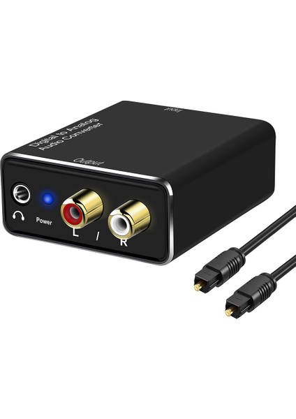 Dijitalden Analoga Ses Dönüştürücü, Dac Dijital Spdıf Optikten Analog L/r Rca ve 3,5mm Aux Stereo Ses Adaptörüne (Yurt Dışından)