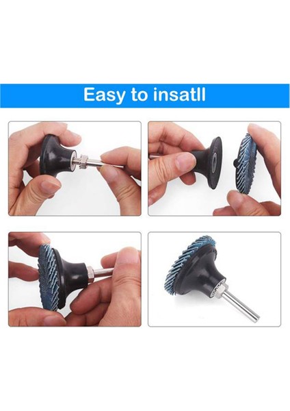 30 Adet 2 Inç Hızlı Değişim Flap Disk 40/80/120 Grit Flap Diskler Açılı Taşlama Için Zımpara Diski (Yurt Dışından)