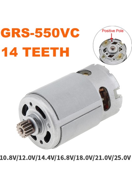 GRS550VC 14 Diş Dc Motor 21500-29000RPM Lityum Matkap Motoru Dc 14.4V Şarj Edilebilir Elektrikli Testere Tornavida (Yurt Dışından)