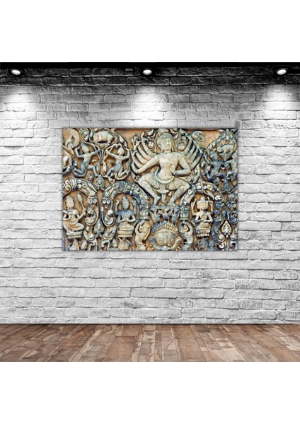 Home Duvar Oyma Tasarımlı Kanvas Tablo 70X100CM-1