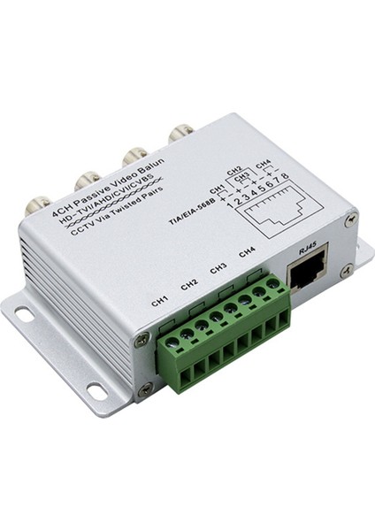 Tvı Cvı Ahd Kameralar Için 4ch Pasif Video Balun Bükümlü Çiftler Üzerinden Cctv Utp Video Balun 4ch Alıcı-Verici Bnc'den Utp RJ45'E (Yurt Dışından)