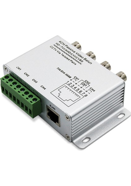 Tvı Cvı Ahd Kameralar Için 4ch Pasif Video Balun Bükümlü Çiftler Üzerinden Cctv Utp Video Balun 4ch Alıcı-Verici Bnc'den Utp RJ45'E (Yurt Dışından)
