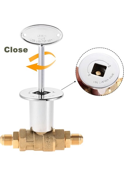 1/2 Inç Düz Çeyrek Dönüşlü Kapatma Vanası Kiti 3/8 Erkek Flare 1/2 Npt Bağlantı Parçaları Lp Gaz Ateş Çukurları Şömine Için Uygun (Yurt Dışından)