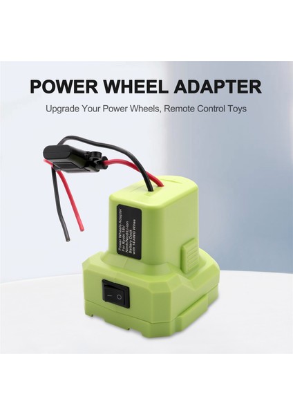 Power Wheel Adaptörü, Anahtarlı, Sigorta Tutuculu ve 3pcs 30AMP Sigortalı 18V Pil Dönüşüm Kiti 14AWG Kablo (Yurt Dışından)