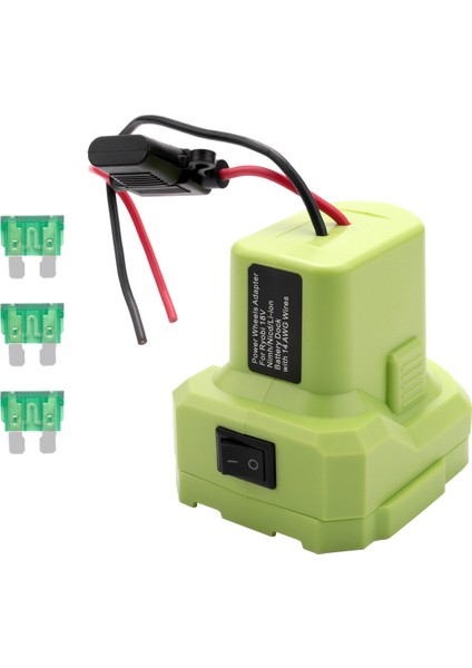 Power Wheel Adaptörü, Anahtarlı, Sigorta Tutuculu ve 3pcs 30AMP Sigortalı 18V Pil Dönüşüm Kiti 14AWG Kablo (Yurt Dışından)