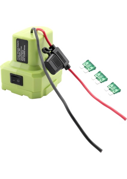 Power Wheel Adaptörü, Anahtarlı, Sigorta Tutuculu ve 3pcs 30AMP Sigortalı 18V Pil Dönüşüm Kiti 14AWG Kablo (Yurt Dışından)