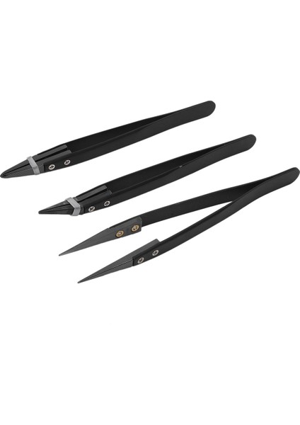Siyah Seramik Cımbız Seti - Antistatik, Korozyon Önleyici, Antimanyetik, Yüksek Isıya Dalı (15 Paket) (Yurt Dışından)