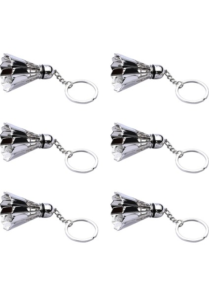 6x Metal Badminton Anahtarlık Üç Boyutlu Badminton Turnuvası Hatıra Anahtarlık Kolye Spor Kolye (Yurt Dışından) fiyatları