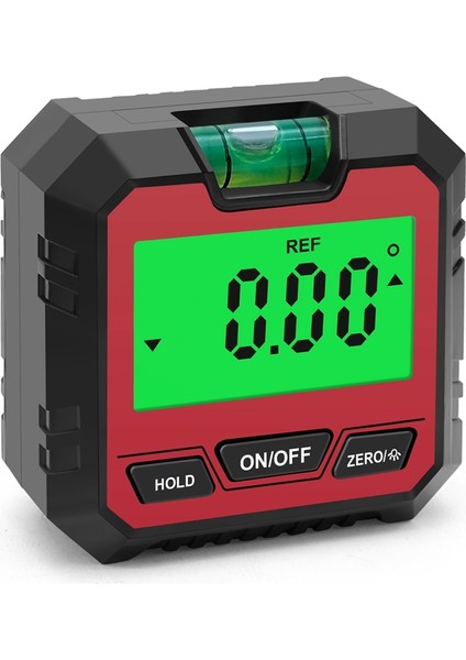 Hassas Dijital Inklinometre Elektron Açı Ölçerler Manyetik Tabanlı Dijital Iletki Açı Bulucu Eğim Kutusu -Kırmızı (Yurt Dışından)