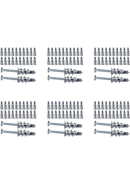 240 Adet Metal Kendinden Tahrikli Ankraj Alçıpan Dübelleri Vidalı 4,5 x 35MM Tek Katlı ve Çift Kaplamalı Alçıpan Için (Yurt Dışından)