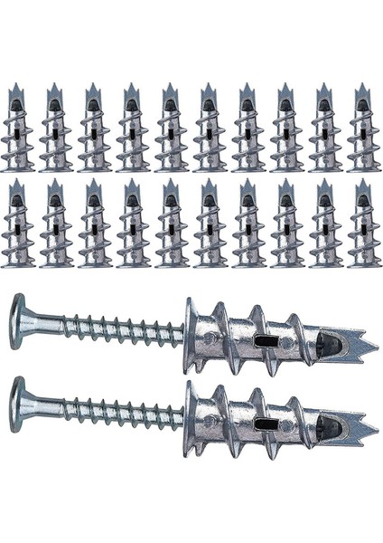 240 Adet Metal Kendinden Tahrikli Ankraj Alçıpan Dübelleri Vidalı 4,5 x 35MM Tek Katlı ve Çift Kaplamalı Alçıpan Için (Yurt Dışından)