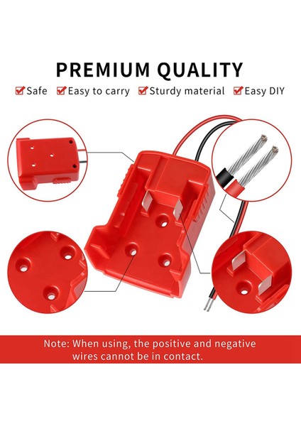 Pil Adaptörü, Pil 18V Için 2 Paket Power Wheels Adaptörü, Güç Konektörü 12 Ölçer Robotik (Yurt Dışından)